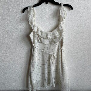 Y2K Flutter Sleeve Polka Dot Forever 21 Tank Size L
